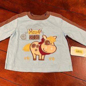 NWT Dillards Starting Out Lucky Horseshoe Corral Top Size 12 months 100% cotton